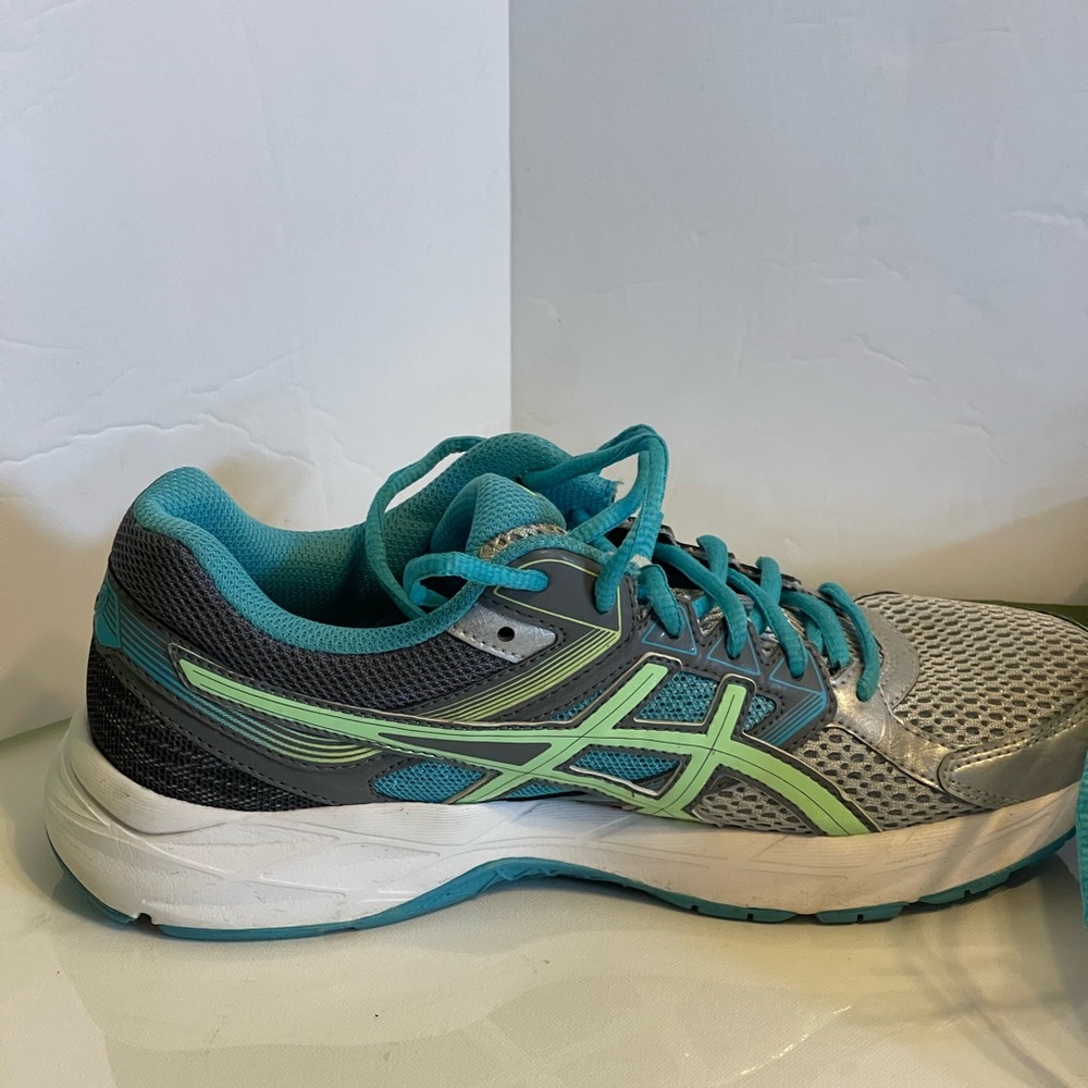 ASICS Gel Contend 3 Athletic Running Shoe Womens Size 7.5 T5F9N Gray Blue Green - Picture 3 of 8